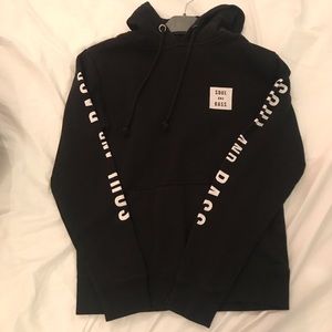 Black cottonon graphic hoodie size S